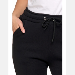 CZARNE dresowe spodnie damskie z kieszeniami OCIEPLANE MORAJ!